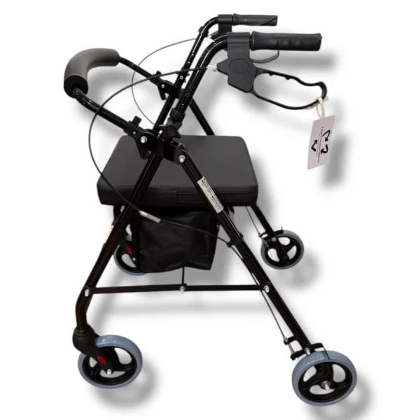 "Soteria" Black Four Wheeled Walker - Brand New - Image 2