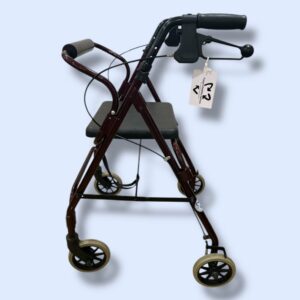 Red Four Wheeled Walker - Used