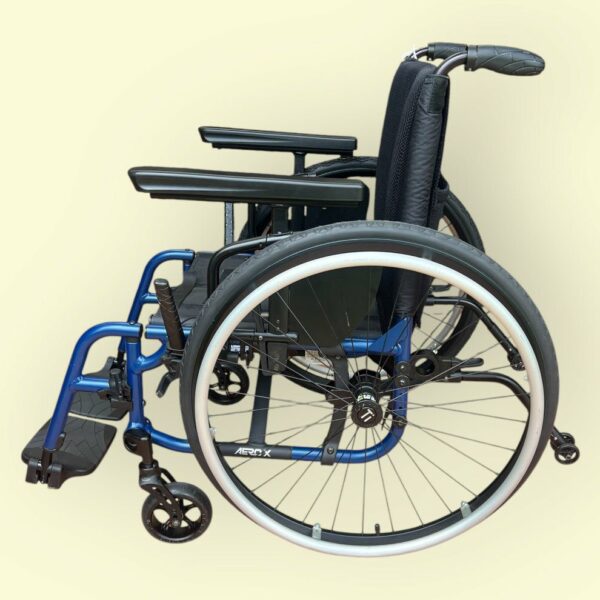 Blue "TiLite Aero X" Self-Propelled Wheelchair - Used
