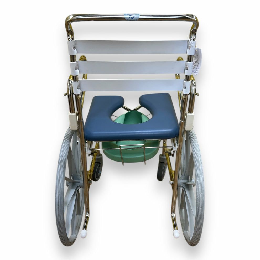 "KCare" Fold-Up Self-Propelled Shower Commode - Used - Image 6