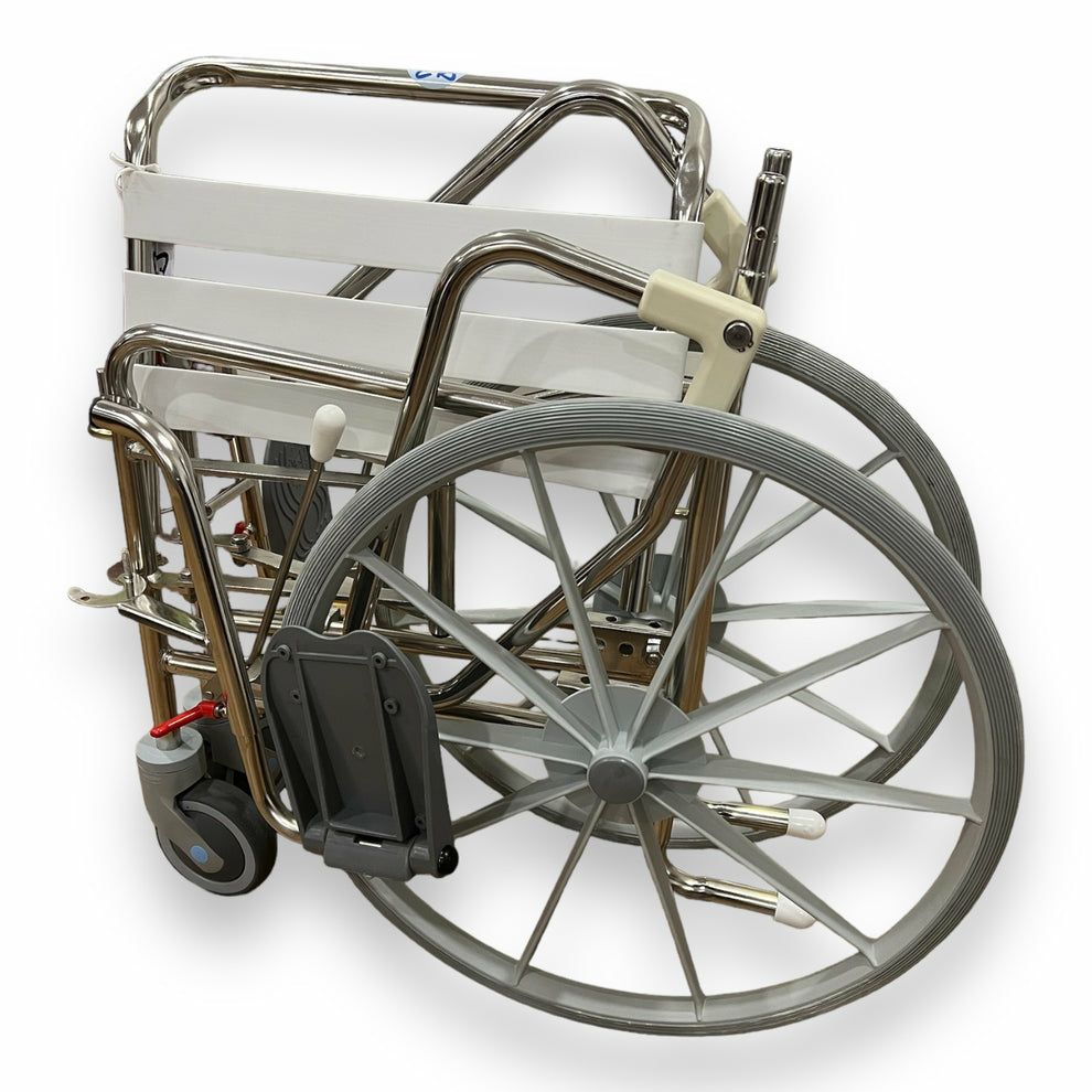 "KCare" Fold-Up Self-Propelled Shower Commode - Used - Image 7